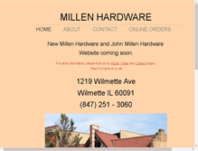 Tablet Screenshot of johnmillenhardware.com